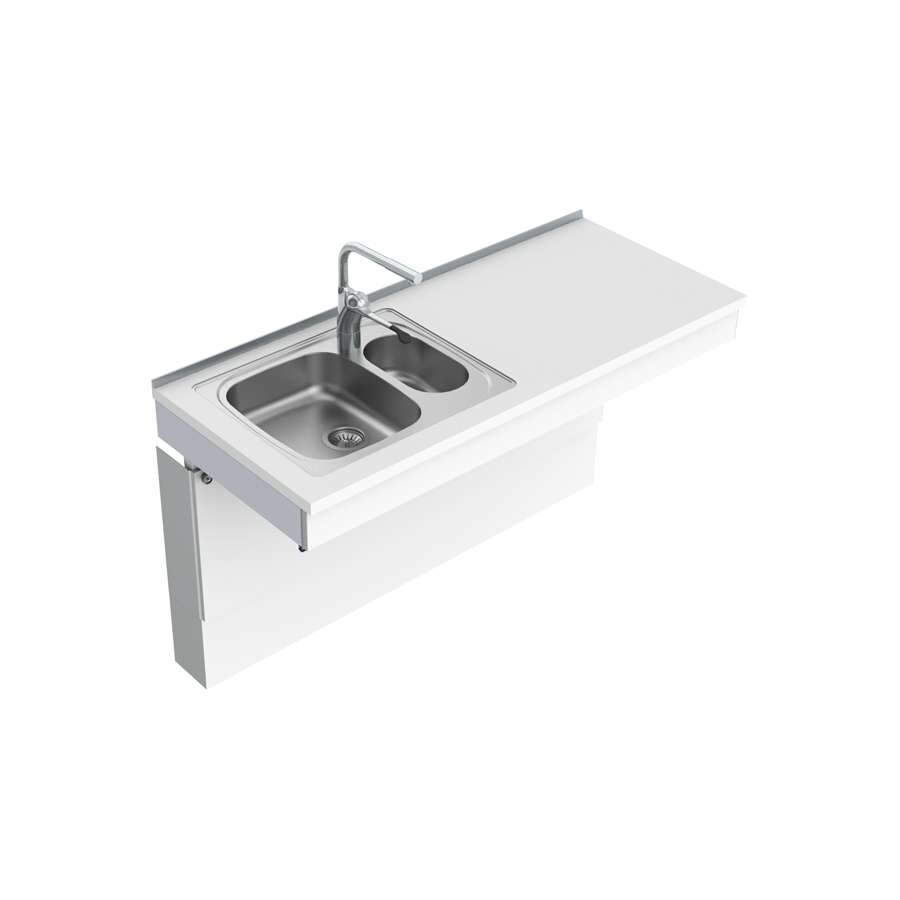 Wall Mounted Manual Height Adjustable Sink Module 6380-ES20