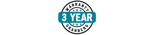 Granberg makes a commitment to remedy material and manufacturing defects for a period of three years from the invoicing date.