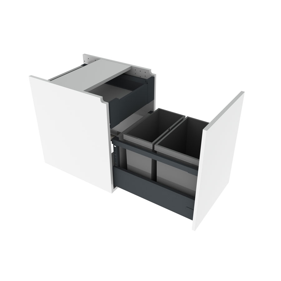 Hanging cabinet with waste  sorting bins, 15.8